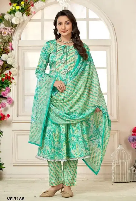 Ladies Flavour 3168 and 3169 Cambric Cotton Kurti With Bottom Dupatta Suppliers In India